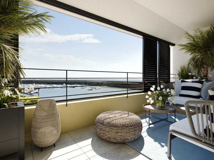 Loggia appartement neuf résidence coeur maria à Quiberon