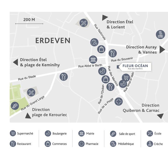 Plan de situation Fleur Océan - maisons à Erdeven