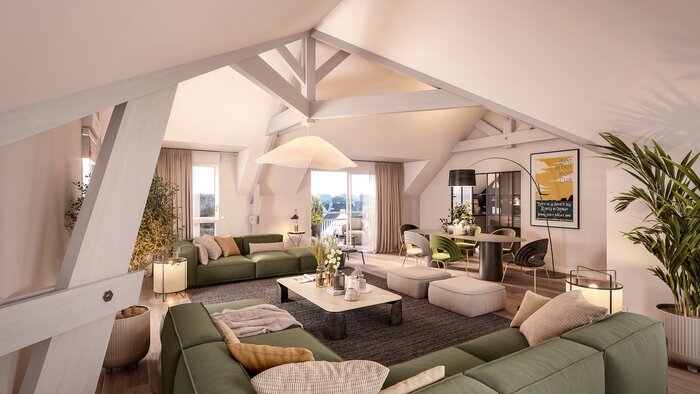 Ambiance intérieur appartement neuf la Villa Castero à Quiberon