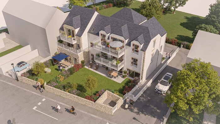 Axonométrie programme neuf la Villa Castero à Quiberon