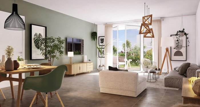 Ambiance intérieur appartement neuf résidence Lann Ar Mor