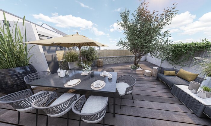 Terrasse Villa neuve le Chasse Marée à Quiberon