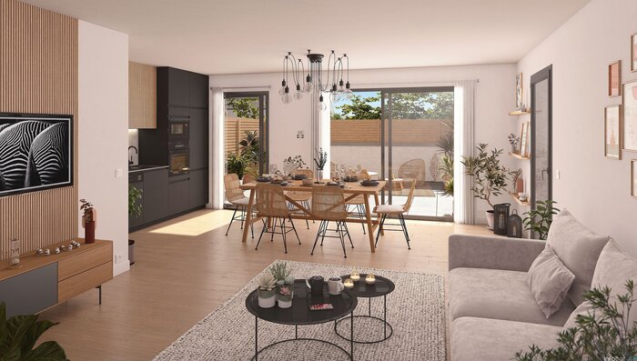 Ambiance intérieur appartement neuf résidence Le Menhir