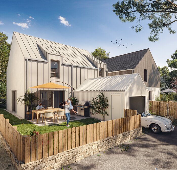 Façade programme neuf Les Skippers à la Trinité-sur-Mer