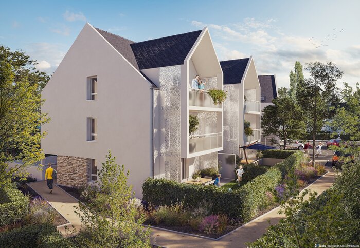 Façade programme neuf Les Terrasses de Saint-Colomban à Carnac