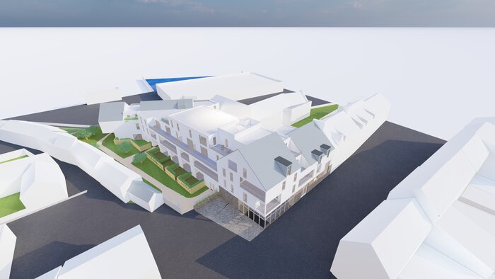 Axonométrie 1 programme neuf Les Terrasses du Port