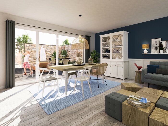 Illustration d'ambiance intérieur maison neuve Maisons Patio