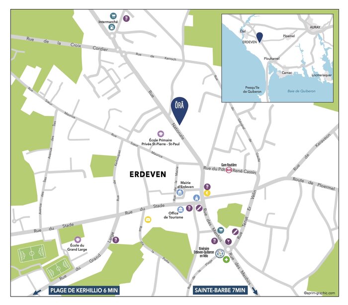Plan de situation programme Ora à Erdeven